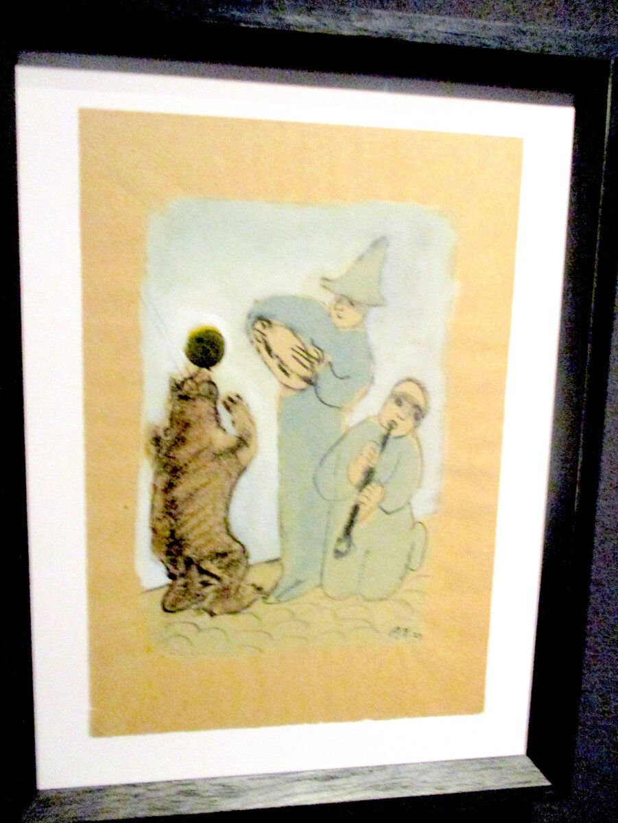 Г.Рублев. Уличные музыканты. 1929. Бумага, акварель, гуашь, уголь. Собрание Романа Бибичева