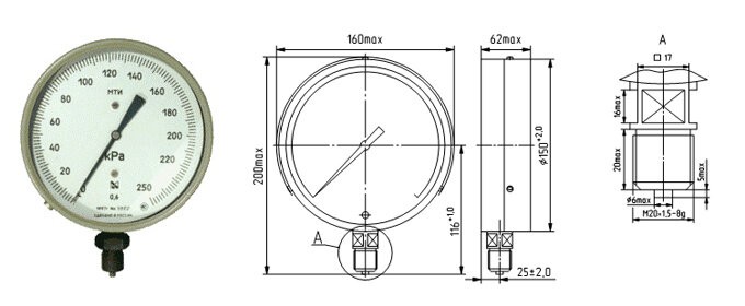 Манометр МТИ-1218. Источник изображения: www.avto-kip.ru