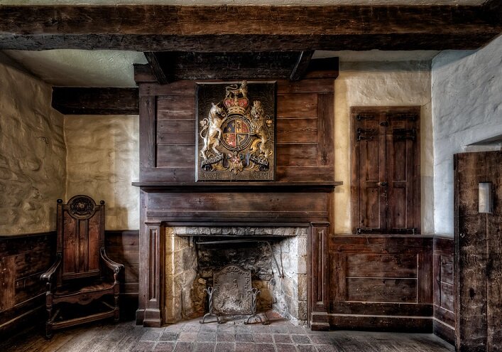 Камин в средневековом замке был основным источником отопления
