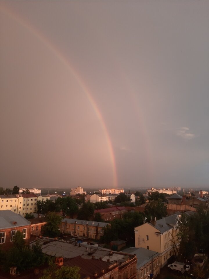 Фото автора. Двойная радуга в день рождения моего канала 😍