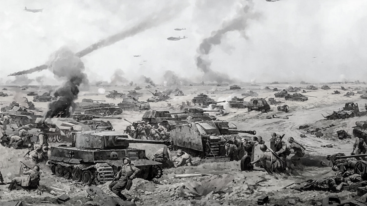 Танковое сражение под Прохоровкой.