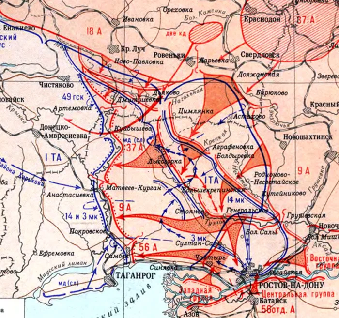 Карта боевых действий вов 1941 1945 в курской области