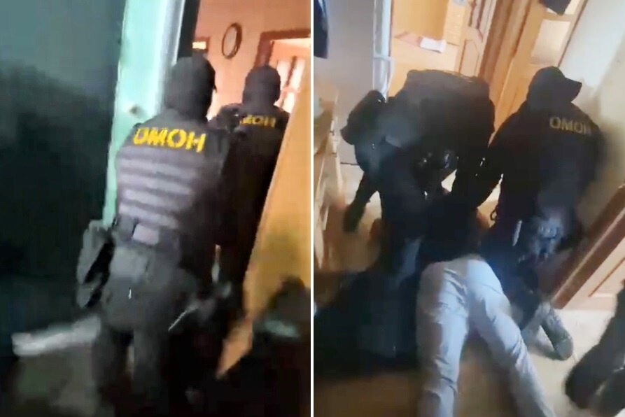 омон. задержание преступника.