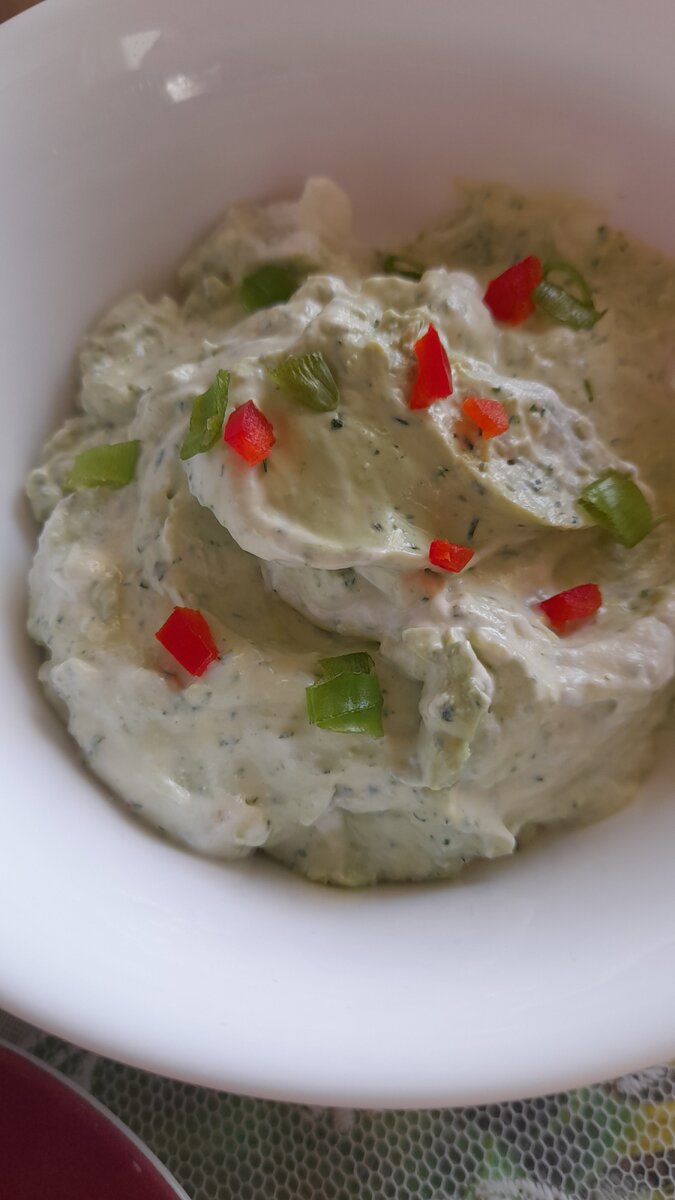 Творожная закуска с овощами