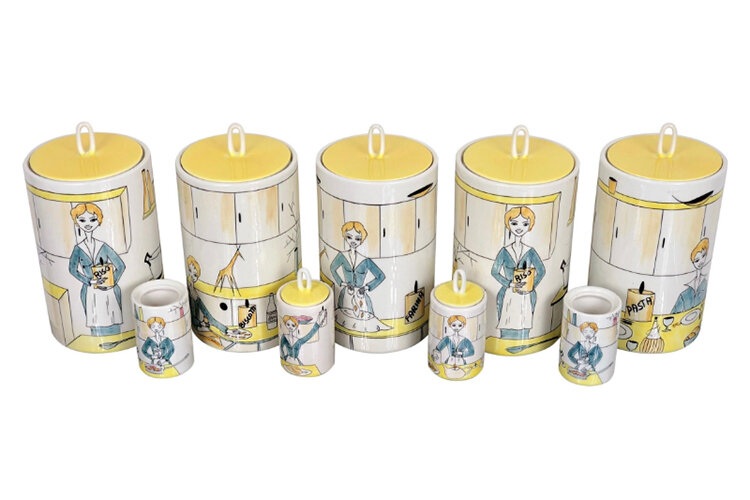 Набор для специй и сыпучих. 1950-е, Ceramiche Alfa, Италия