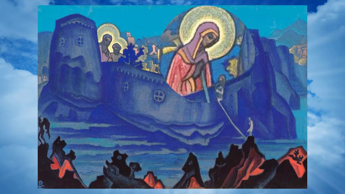 звёздный корабль-город со своим внутренним безопасным микроклиматом, защищающий от внешних катаклизмов. Приглядитесь, кто за периметром- бедолага, пытающийся спастись, и черти, которым по кайфу летать в этом кошмаре. 