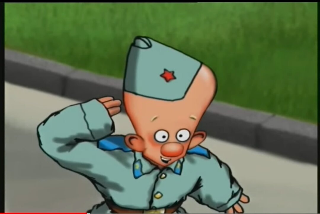 Скриншот из мультфильма "Сержант Стеночки"