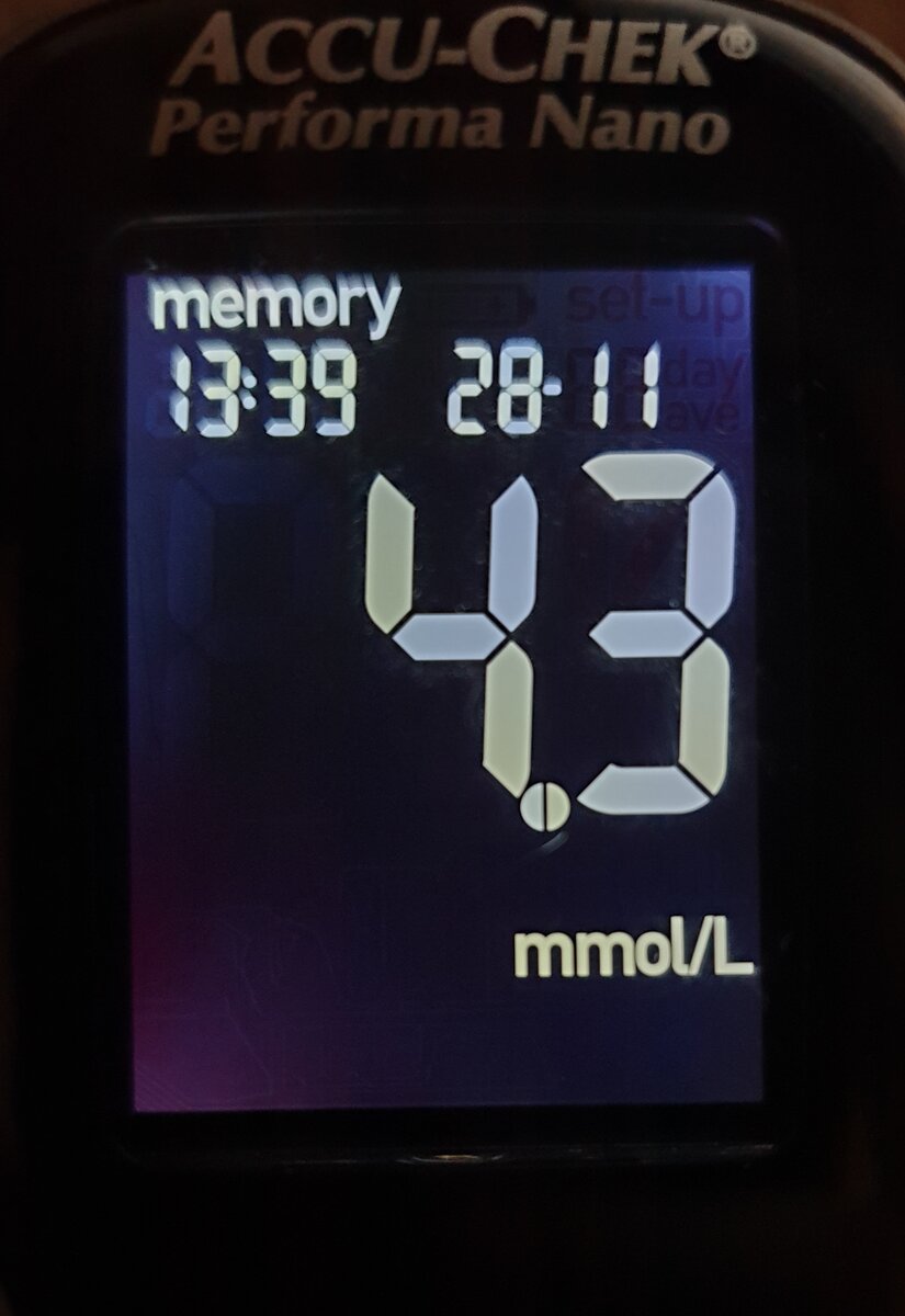 Сахар 4,3 ммоль/л