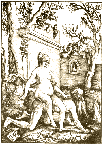 Г. Бальдунг Грин. Власть женщины. Немецкая карикатура. 1513. 
