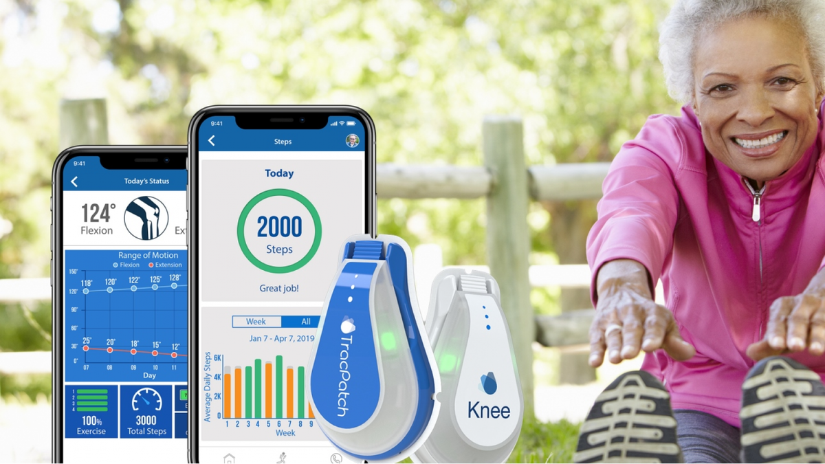 Носимое устройство для контроля восстановления после замены коленного сустава 