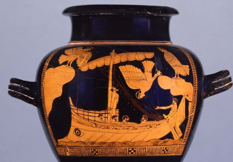 Ваза Siren Vase из собрания Британского музея, 480 г. до н.э.