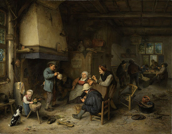 
Адриан ван Остаде, «Крестьяне в интерьере», 1661 