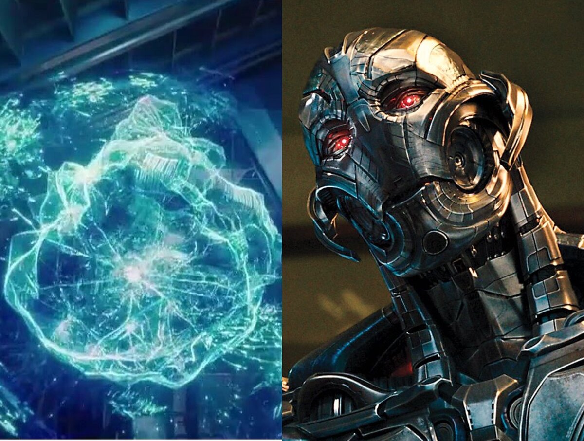 Альтрон в виде сгустка энергии / Альтрон, когда обрел физическую оболочку