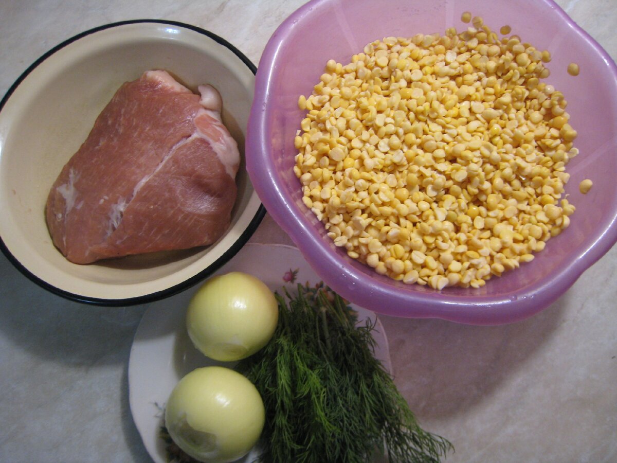 Гороховая каша с мясом - пошаговый рецепт с фото