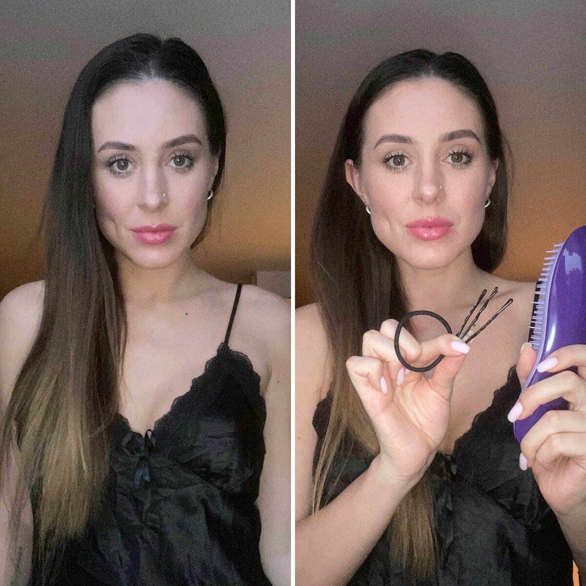 расческа, резинка и невидимки