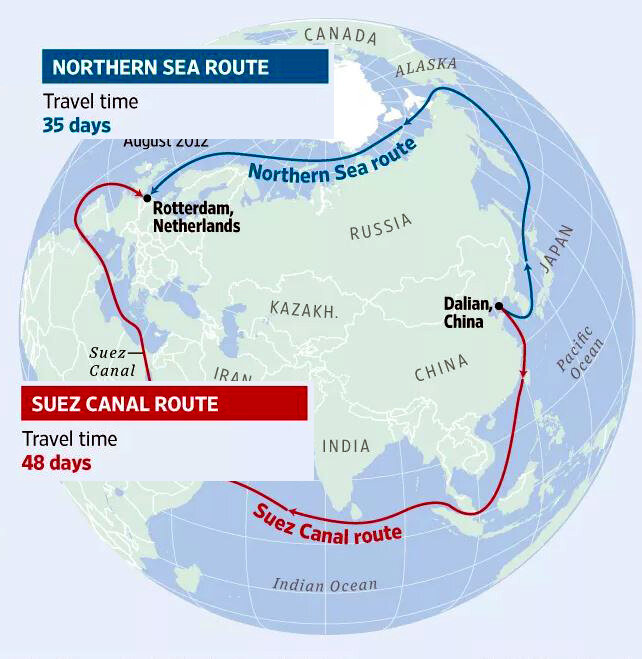 Северный морской путь карта