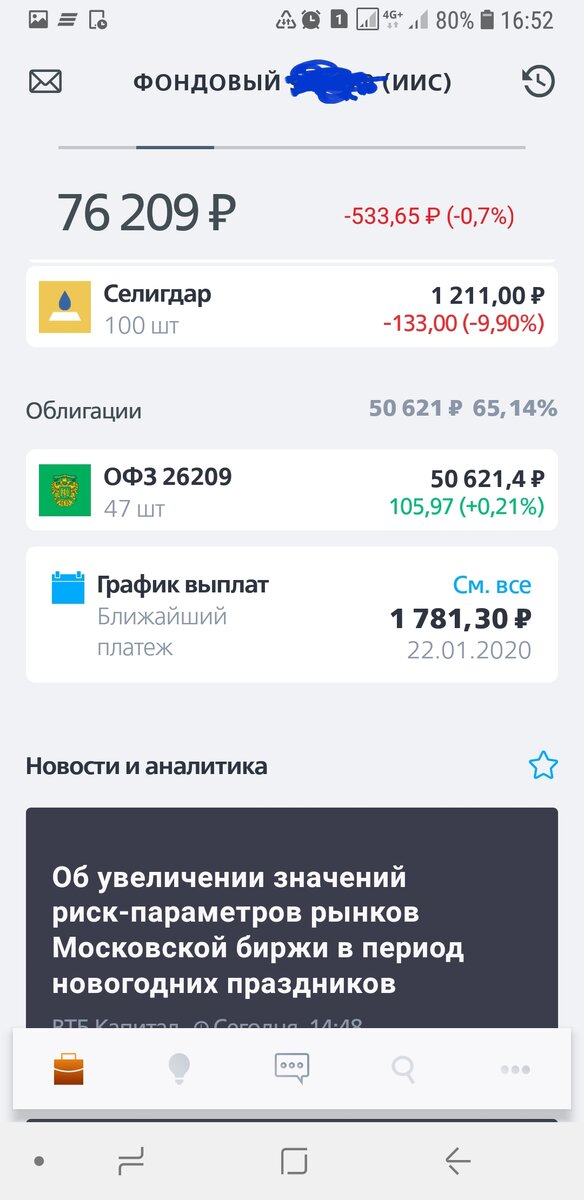 Мой ожидаемый доход по офз в январе