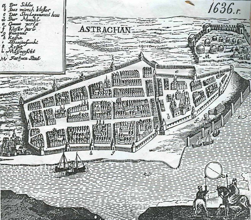 Гравюра Адама Олеария, 1636 г