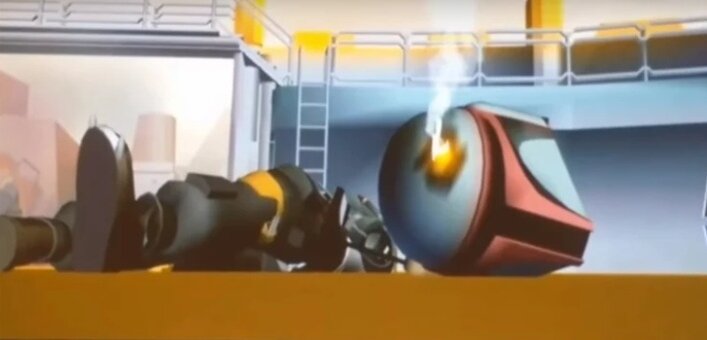 кадр из серии с поединком с Кэдом Бэйном