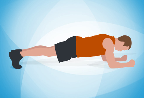 Фитнес 7 минут. Лечь на локти.