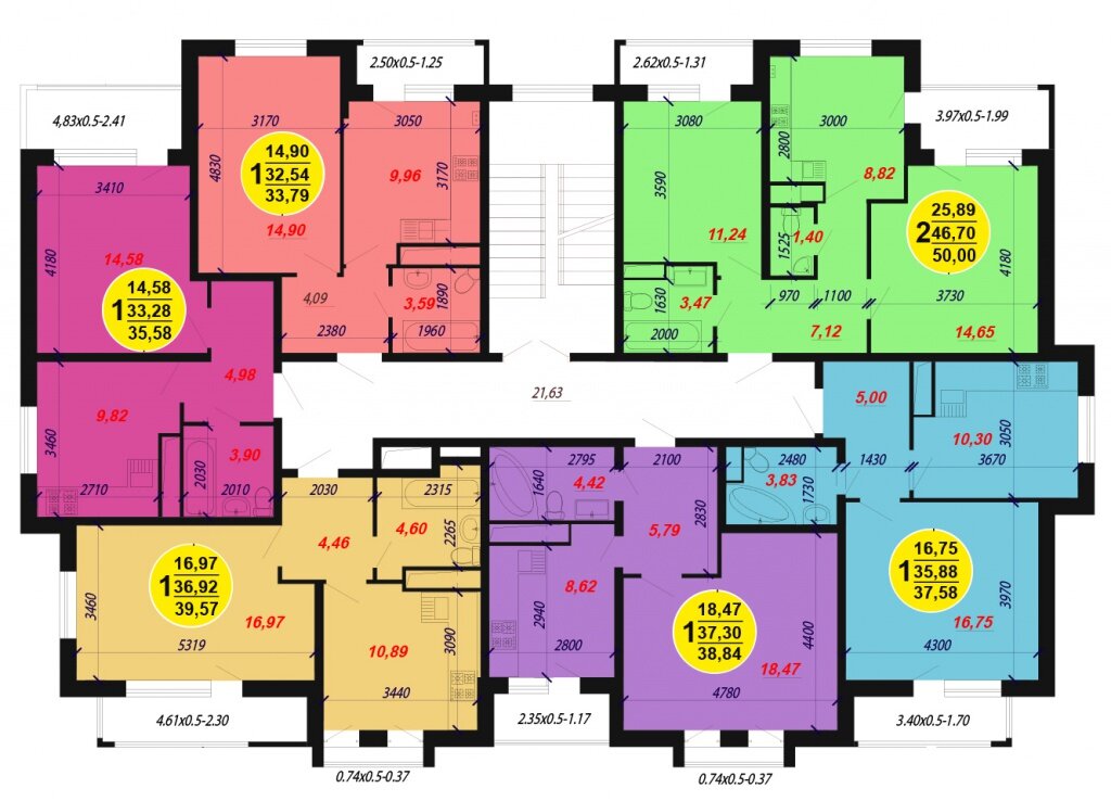 Пример раздела проекта с указанием размеров помещений (источник https://krasnodar.mlsa.ru)