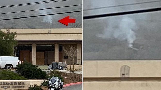 Фото с места падения вертолета. Фото TMZ