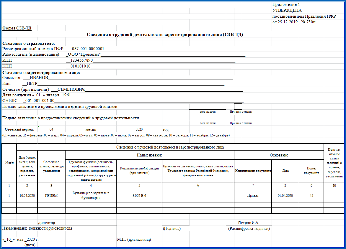 Сзв тд в 2024 г. Форма СЗВ-ТД образец заполнения. СЗВ-ТД форма 2022. СЗВ-ТД увольнение по собственному желанию. СЗВ ТД увольнение.