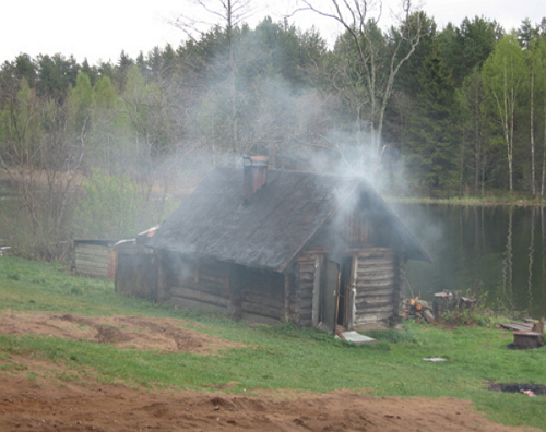 Баня по черному.