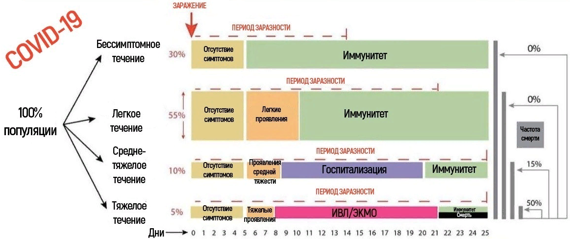 Заразность и особенности распространения вируса COVID-19
