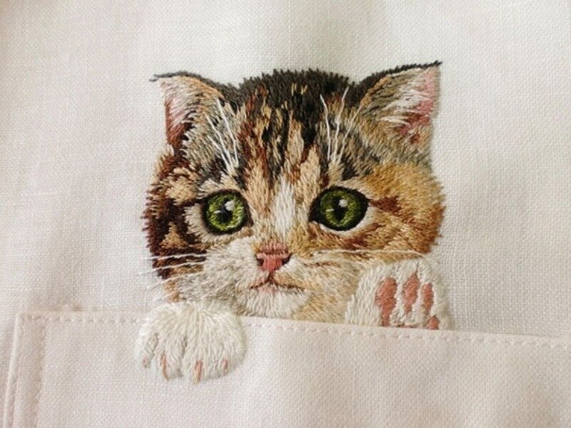 Кошки, коты вышитые, cats embroided, cat embroidery