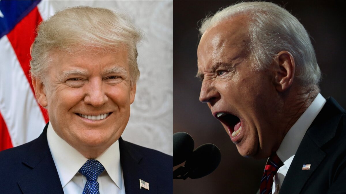 Трамп и Байден - кандидаты на выборах в президенты США 2020.