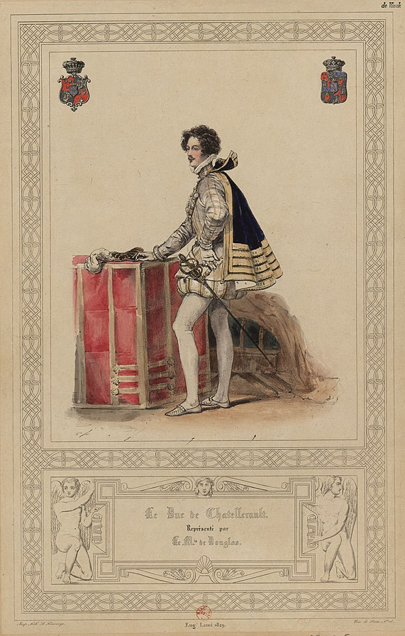 Маркиз Дуглас в образе герцога де Шательро, Эжен Лами, 1829. (сс) Wikimedia Commons