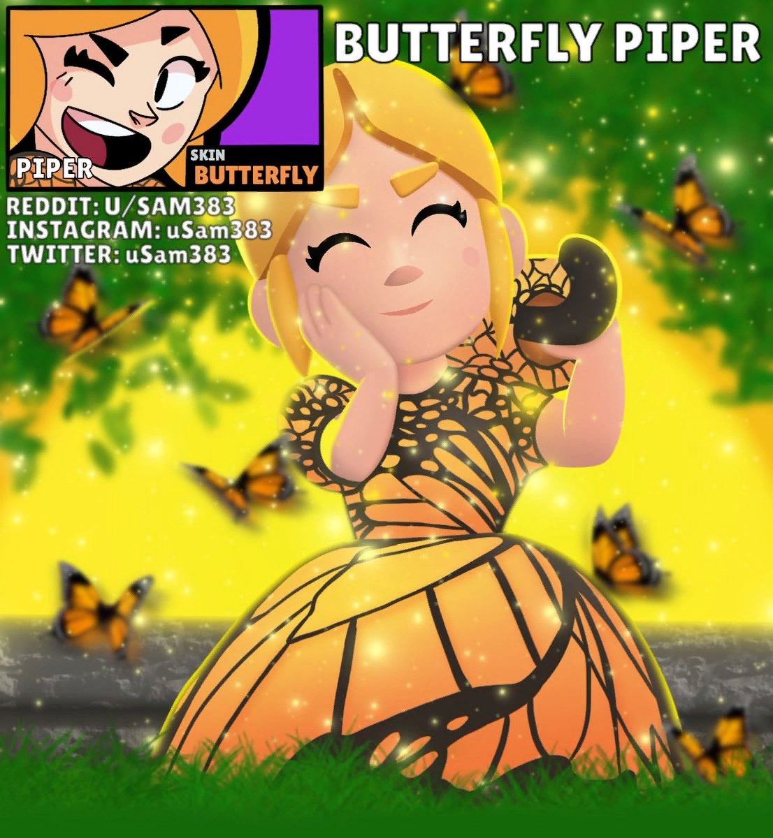 Бабочка пайпер 34
