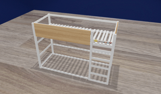 Gif анимация: Вариант 2. Ламели сверху.