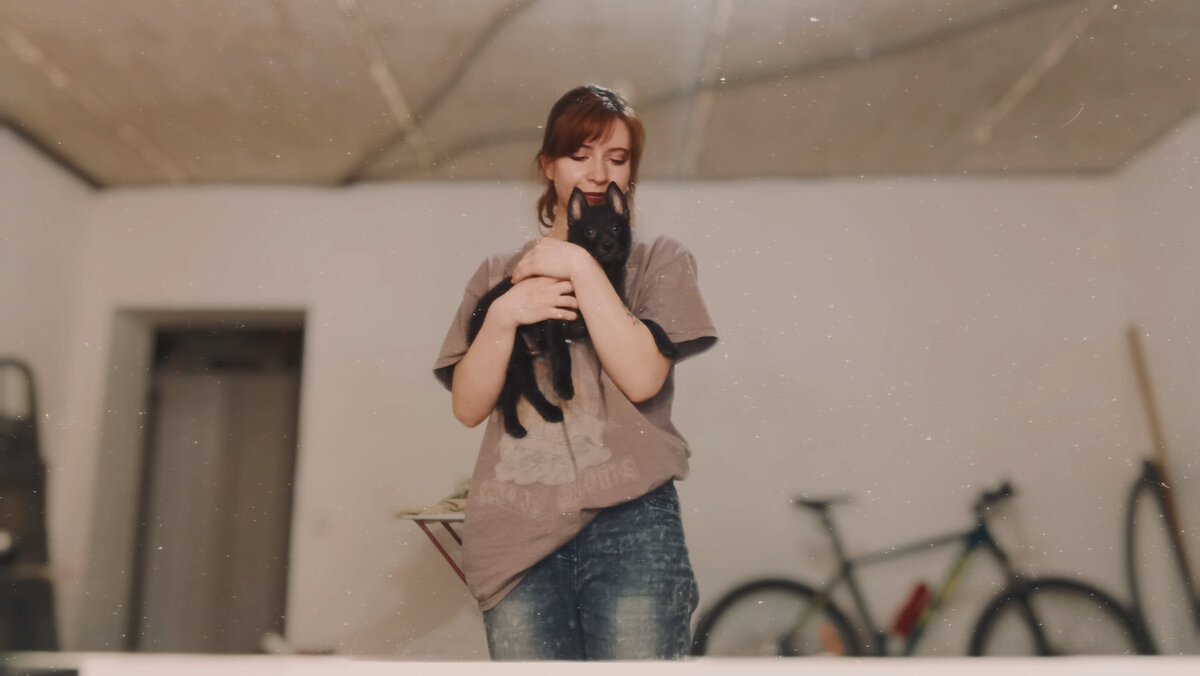 совсем маленький Люсик - 2 месяца.