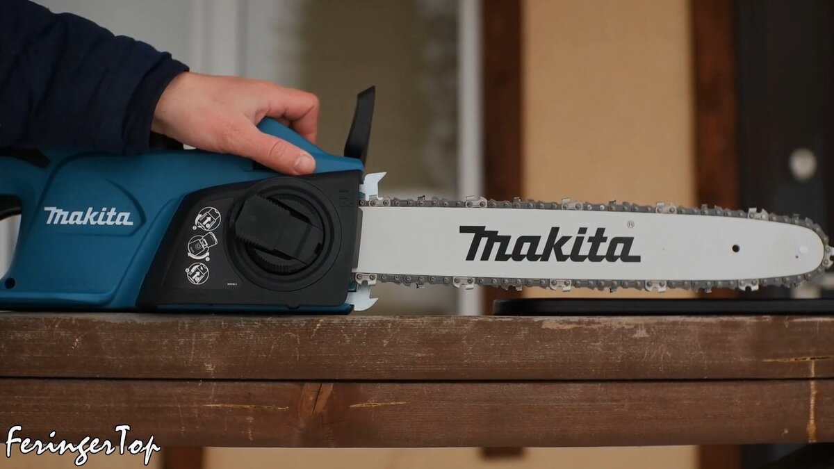 Механизм натяжения цепи - можно подтянуть без отвертки одной рукой (кручу колёсико)