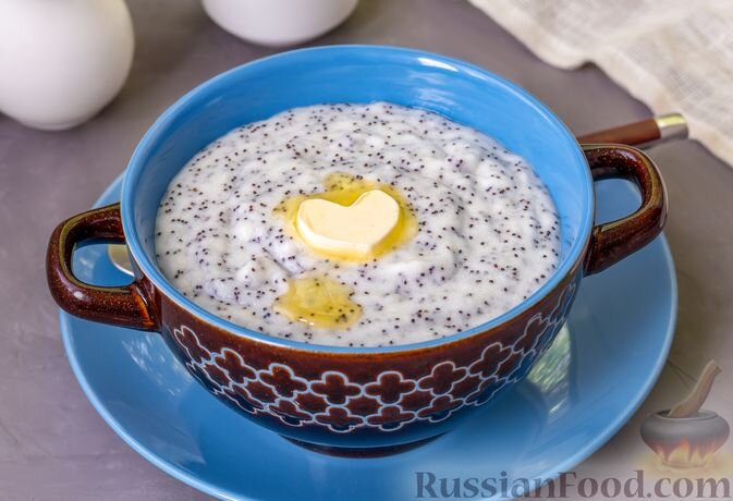 молоко, крупа манная, сахар, мак, соль, масло сливочное