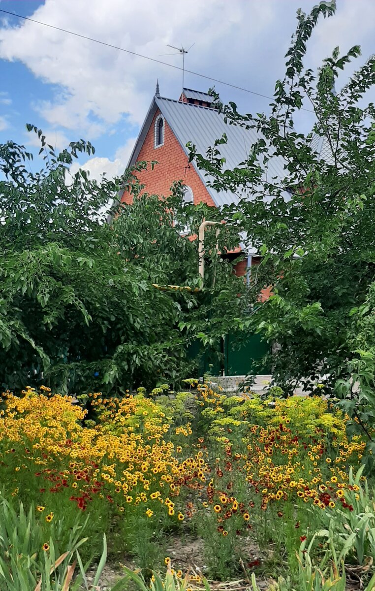 Маленький когда-то домик, оставшийся от родителей, превратил в просторный четырёхкомнатный дом, 