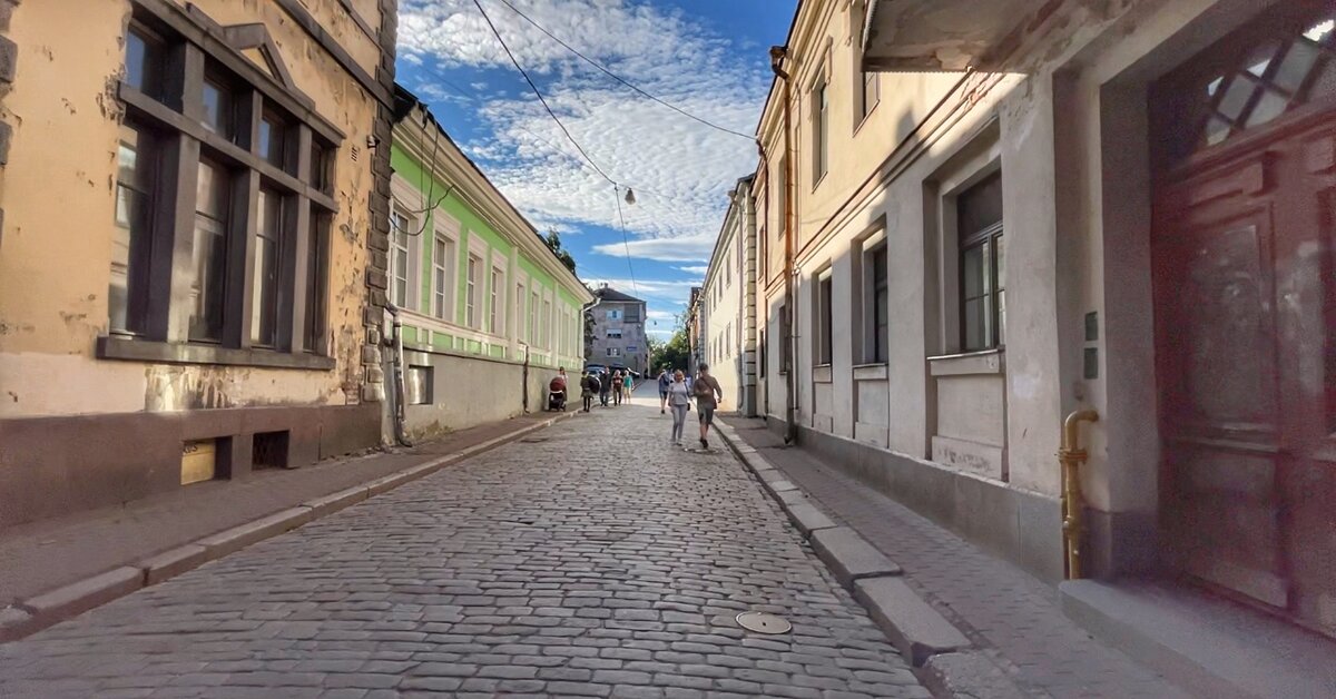 Типичная улочка центра Выборга