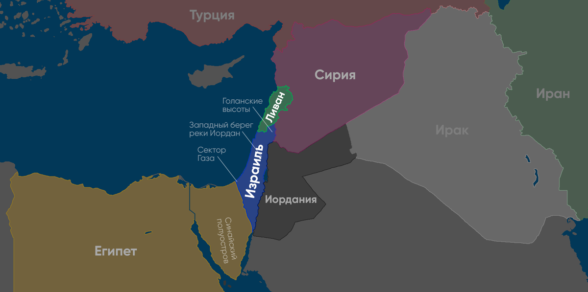 Карта израиля газа ливана