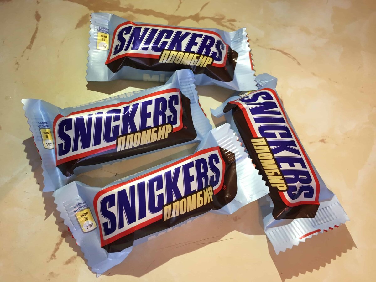 Конфеты snickers Minis пломбир