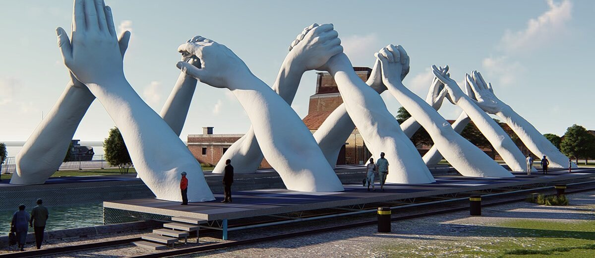 Лоренцо куинн мост руки венеция. Лоренцо куинн венеция. Наводить мосты. Скульптуры лоренцо куинна. Наводить мосты.