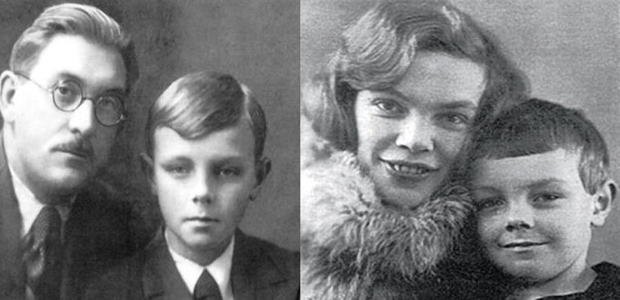 Кирилл Лавров (слева с отцом Юрием Лавровым, справа с мамой Ольгой Гудим-Левкович )