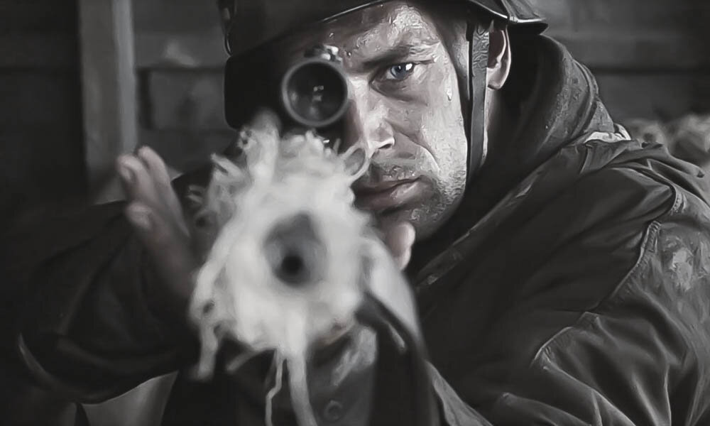 Арт по кадру из фильма "Спасти рядового Райана"