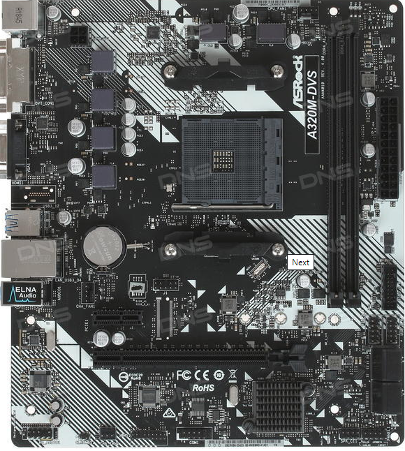 Материнская плата ASRock A320M-DVS R4.0