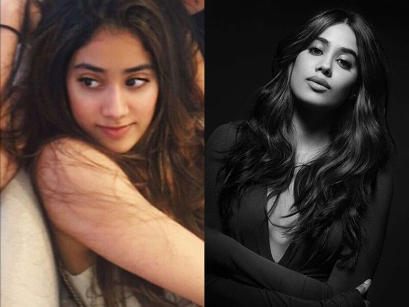 Джанви Капур до и после коррекции / источник фото: https://www.instagram.com/janhvikapoor/