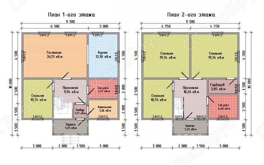 Рисунок 2. Планировка дома Петергоф Д-2