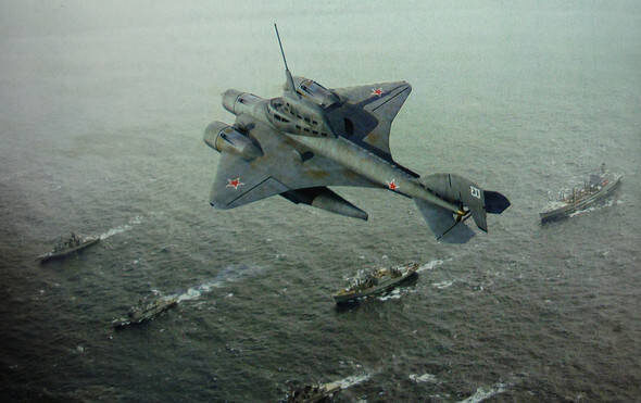 фотография субмарины-самолёта 