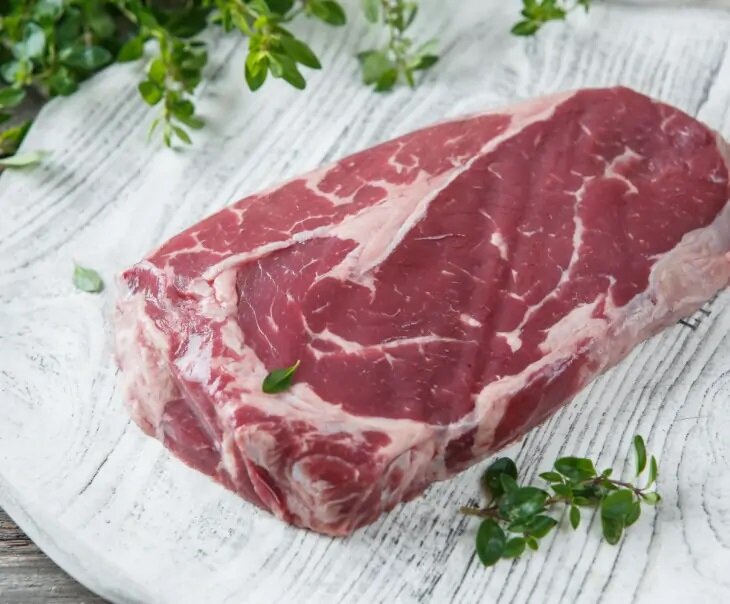 Стейк из говядины мираторг рибай. Травяная говядина. Травяная говядина. Говядина рибай (толстый край). 250г стейк.