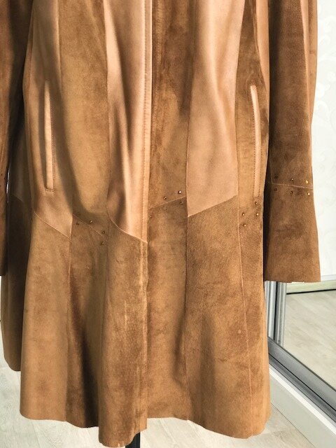 Переделка кожаного полупальто в куртку. Ателье Ирины Берзиной.